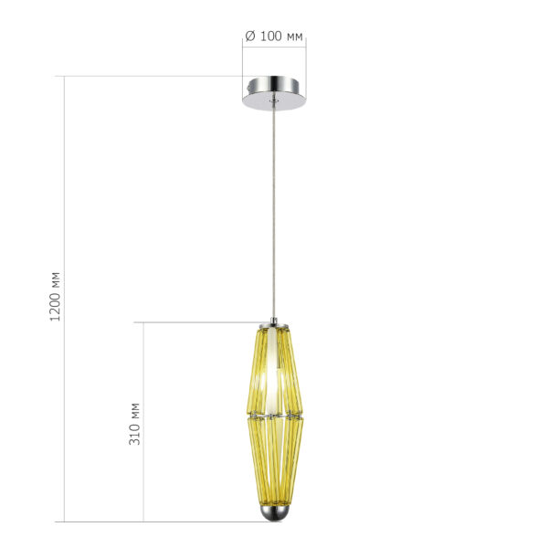 SL1242.123.01 Светильник подвесной ST-Luce Хром/Золотистый G9 1*5W 4000K ЧИАРА