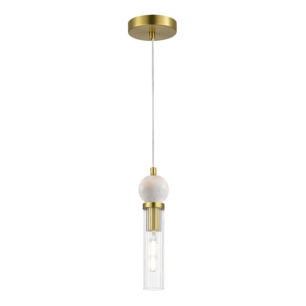 в наличии SL1244.303.01 Светильник подвесной ST-Luce латунь/прозрачный E14 1*40W МЕДЕА - купить в интернет-магазине Светильники Торг