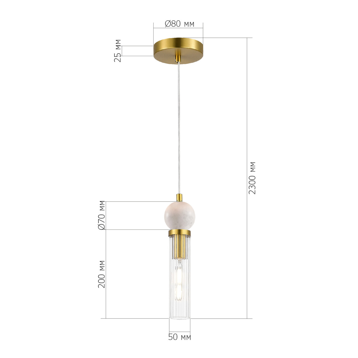 в наличии SL1244.303.01 Светильник подвесной ST-Luce латунь/прозрачный E14 1*40W МЕДЕА - купить в интернет-магазине Светильники Торг