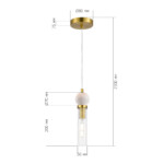 в наличии SL1244.303.01 Светильник подвесной ST-Luce латунь/прозрачный E14 1*40W МЕДЕА - купить в интернет-магазине Светильники Торг