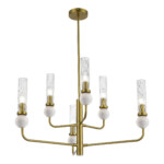 в наличии SL1244.303.06 Светильник подвесной ST-Luce латунь/прозрачный E14 6*40W МЕДЕА - купить в интернет-магазине Светильники Торг