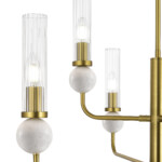 в наличии SL1244.303.06 Светильник подвесной ST-Luce латунь/прозрачный E14 6*40W МЕДЕА - купить в интернет-магазине Светильники Торг