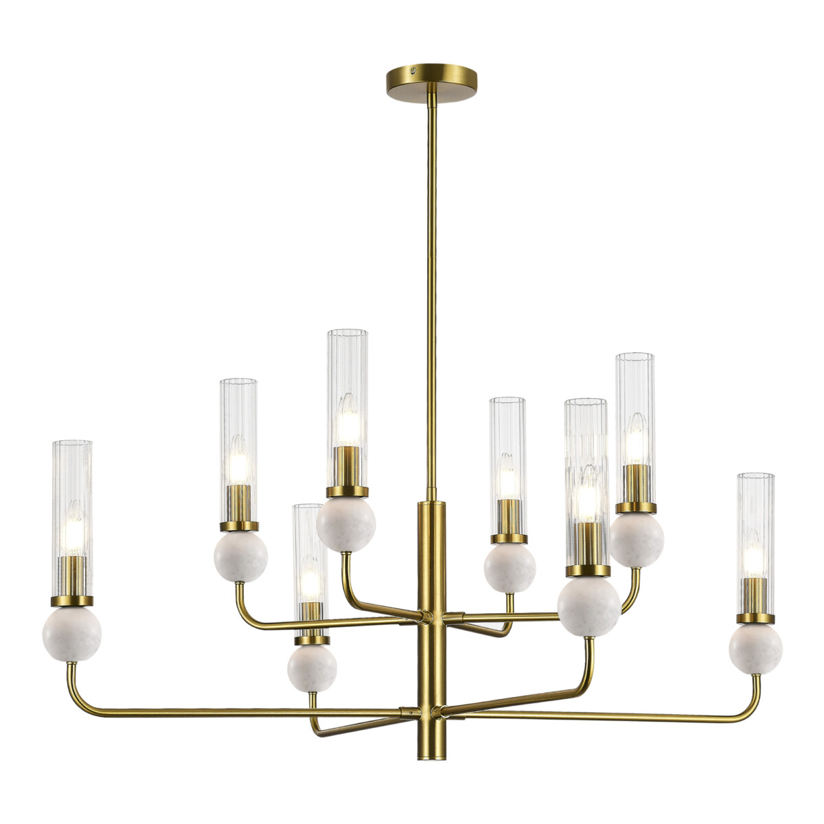 SL1244.303.08 Светильник подвесной ST-Luce латунь/прозрачный E14 8*40W МЕДЕА - купить 768337 на сайте Светильники Торг в наличии SL1244.303.08 Светильник подвесной ST-Luce латунь/прозрачный E14 8*40W МЕДЕА - купить в интернет-магазине Светильники Торг