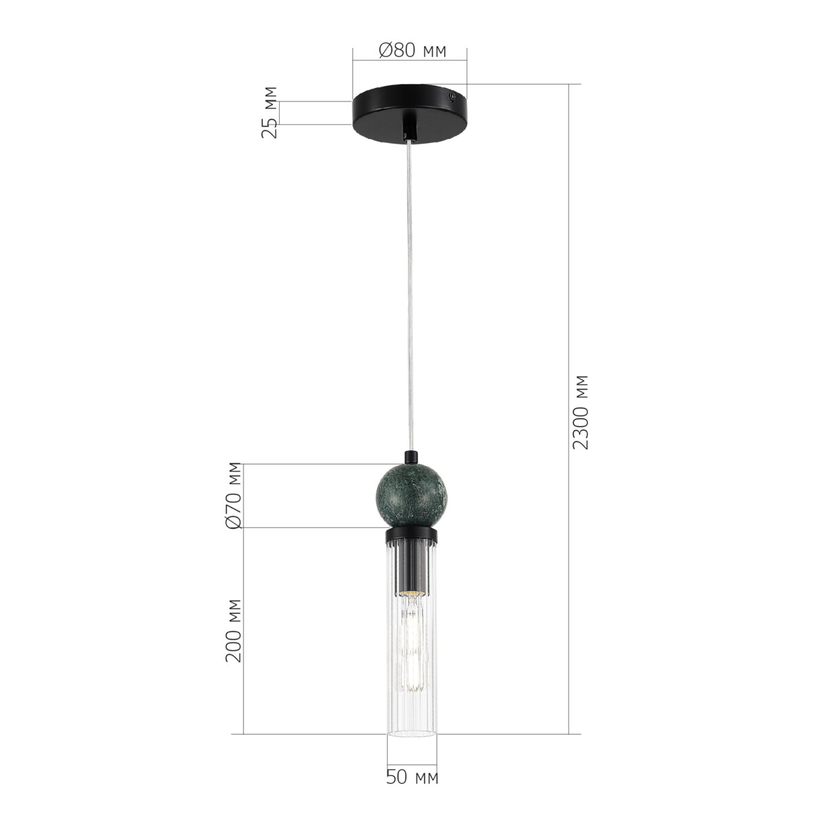 в наличии SL1244.403.01 Светильник подвесной ST-Luce черный/прозрачный E14 1*40W МЕДЕА - купить в интернет-магазине Светильники Торг