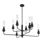 в наличии SL1244.403.08 Светильник подвесной ST-Luce черный/прозрачный E14 8*40W МЕДЕА - купить в интернет-магазине Светильники Торг