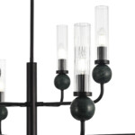 в наличии SL1244.403.08 Светильник подвесной ST-Luce черный/прозрачный E14 8*40W МЕДЕА - купить в интернет-магазине Светильники Торг