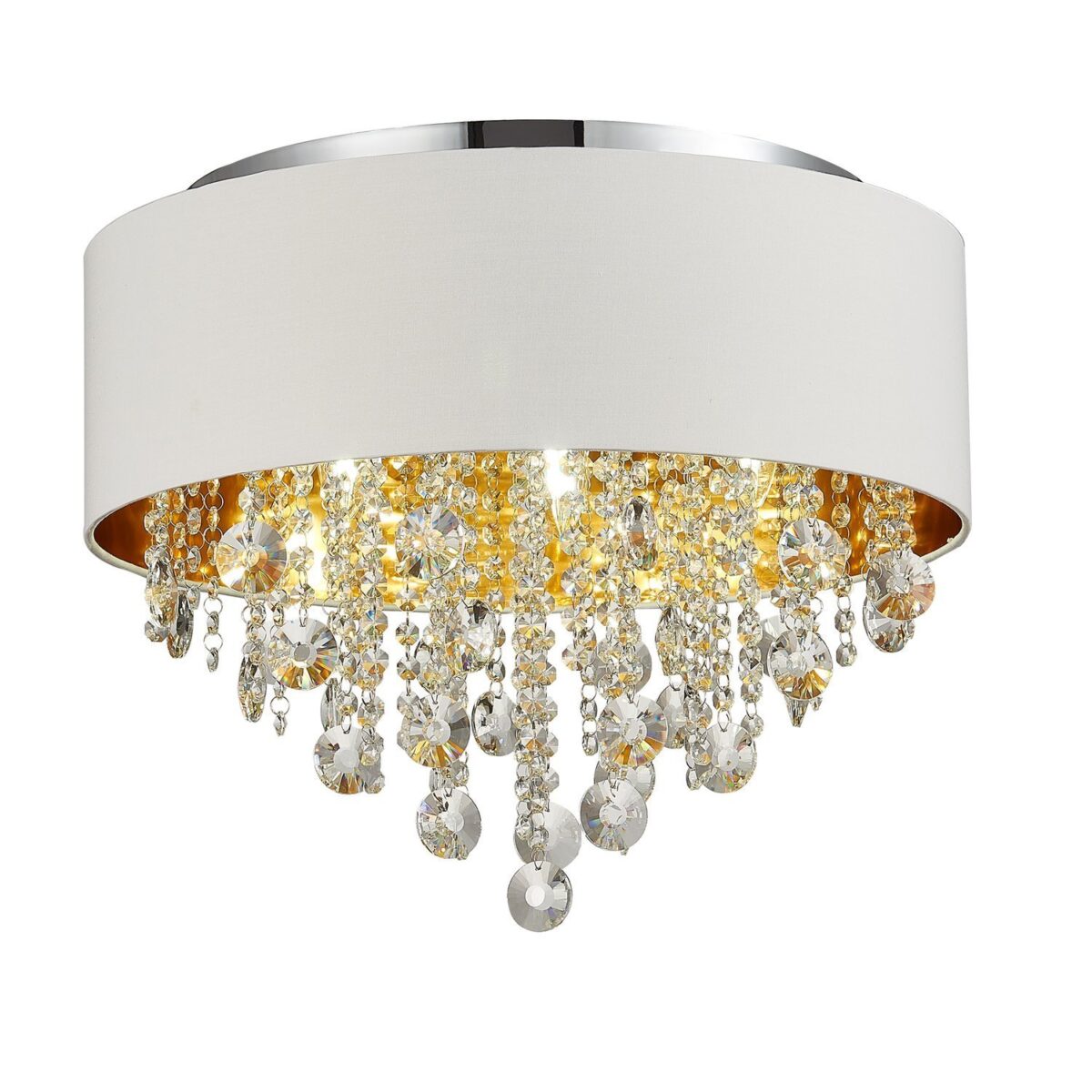 SL1350.502.06_01W SL1350.502.06 Светильник потолочный ST-Luce Хром/Белый, Золотистый, Прозрачный E14 6*40W ЛАККИА — изображение 1