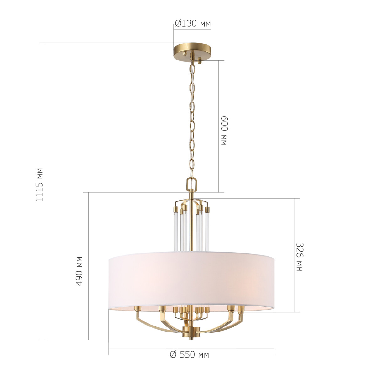 в наличии SL1403.303.05 Люстра подвесная ST-Luce Латунь/Прозрачный E27*5 40W ОПАЛ - купить в интернет-магазине Светильники Торг