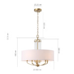 в наличии SL1403.303.05 Люстра подвесная ST-Luce Латунь/Прозрачный E27*5 40W ОПАЛ - купить в интернет-магазине Светильники Торг