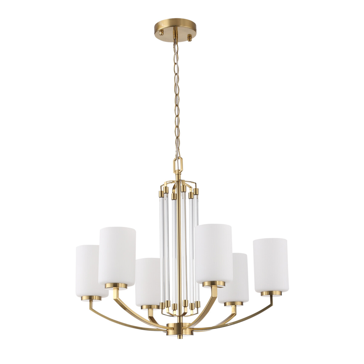 в наличии SL1403.303.06 Люстра подвесная ST-Luce Латунь/Прозрачный E27*6 40W ОПАЛ - купить в интернет-магазине Светильники Торг