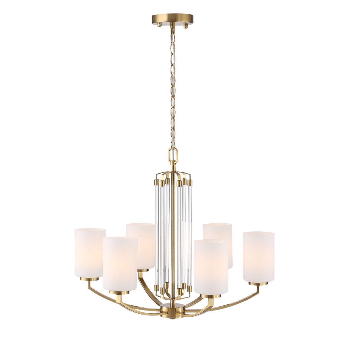 в наличии SL1403.303.06 Люстра подвесная ST-Luce Латунь/Прозрачный E27*6 40W ОПАЛ - купить в интернет-магазине Светильники Торг