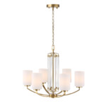 в наличии SL1403.303.06 Люстра подвесная ST-Luce Латунь/Прозрачный E27*6 40W ОПАЛ - купить в интернет-магазине Светильники Торг