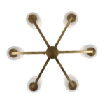 в наличии SL1403.303.06 Люстра подвесная ST-Luce Латунь/Прозрачный E27*6 40W ОПАЛ - купить в интернет-магазине Светильники Торг