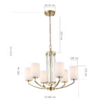 в наличии SL1403.303.06 Люстра подвесная ST-Luce Латунь/Прозрачный E27*6 40W ОПАЛ - купить в интернет-магазине Светильники Торг