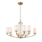 в наличии SL1403.303.10 Люстра подвесная ST-Luce Латунь/Прозрачный E27*10 40W ОПАЛ - купить в интернет-магазине Светильники Торг