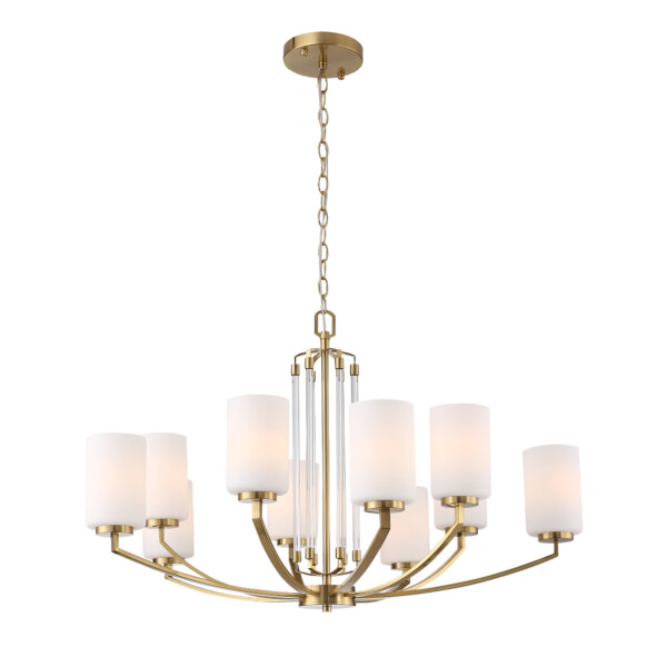 в наличии SL1403.303.10 Люстра подвесная ST-Luce Латунь/Прозрачный E27*10 40W ОПАЛ - купить в интернет-магазине Светильники Торг