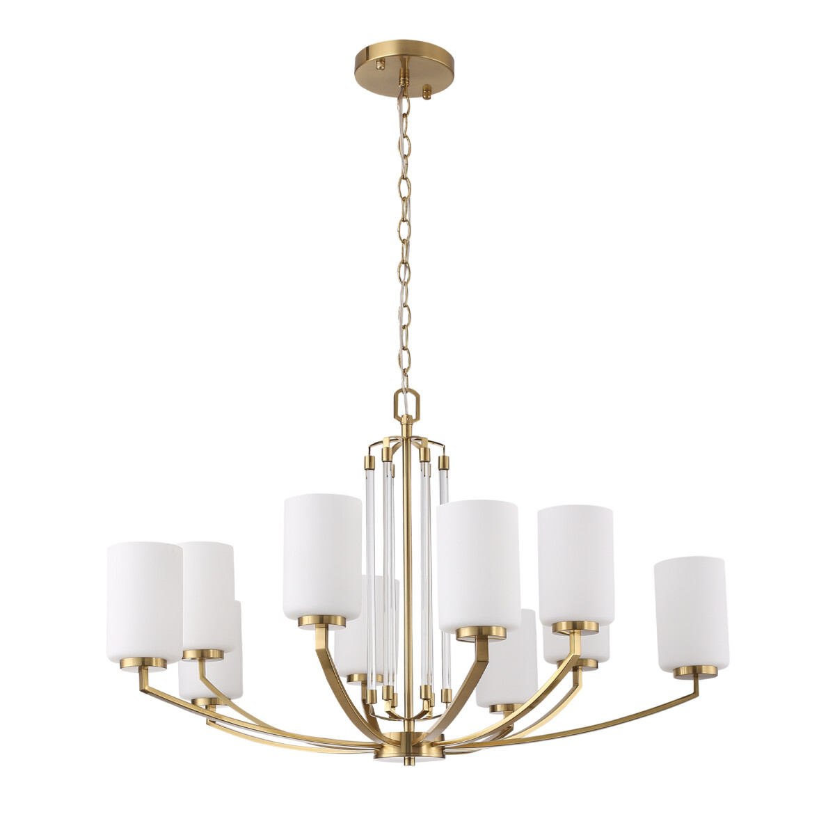 в наличии SL1403.303.10 Люстра подвесная ST-Luce Латунь/Прозрачный E27*10 40W ОПАЛ - купить в интернет-магазине Светильники Торг