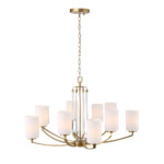 в наличии SL1403.303.10 Люстра подвесная ST-Luce Латунь/Прозрачный E27*10 40W ОПАЛ - купить в интернет-магазине Светильники Торг