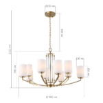 в наличии SL1403.303.10 Люстра подвесная ST-Luce Латунь/Прозрачный E27*10 40W ОПАЛ - купить в интернет-магазине Светильники Торг