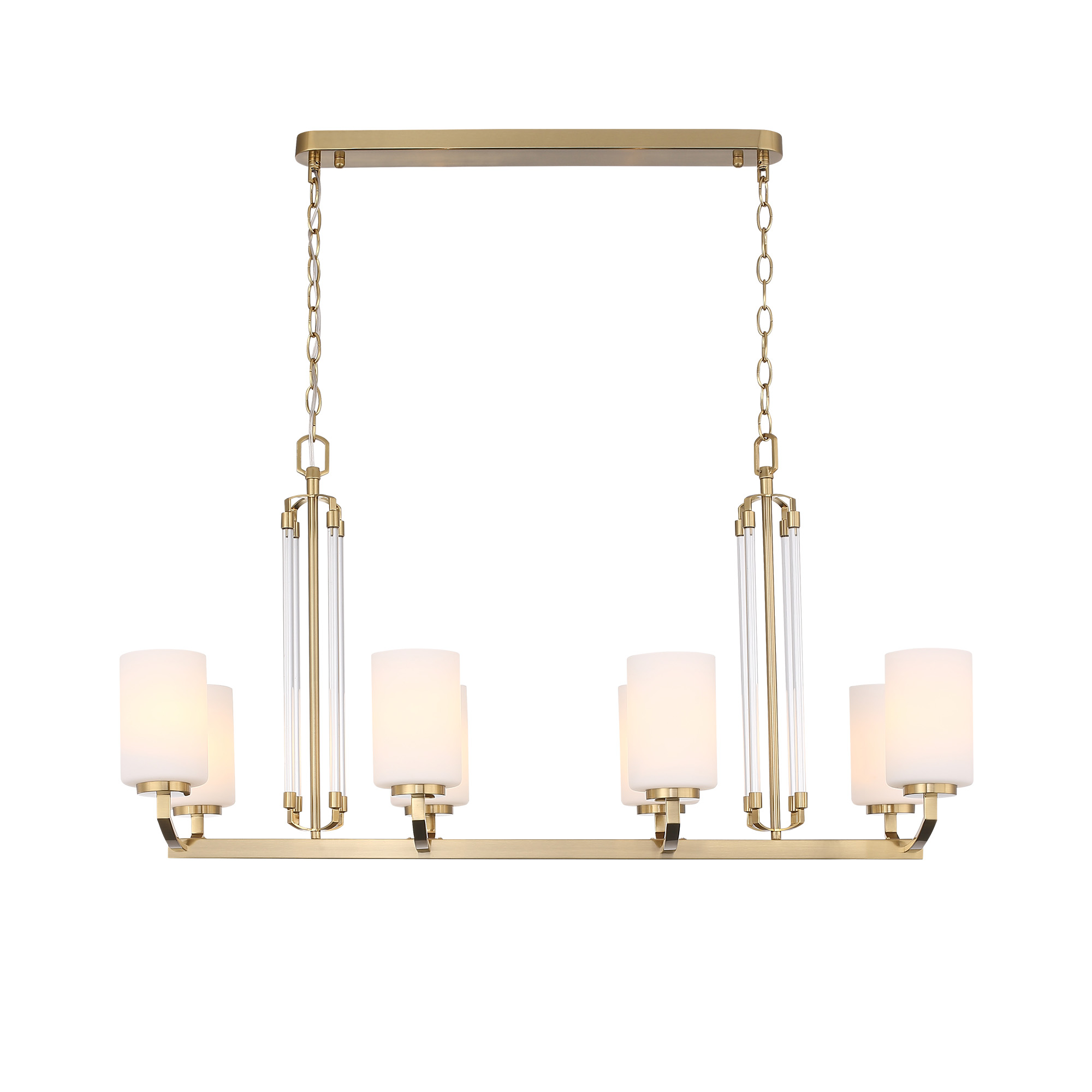 в наличии SL1403.333.08 Люстра подвесная ST-Luce Латунь/Прозрачный E27*8 40W ОПАЛ - купить в интернет-магазине Светильники Торг