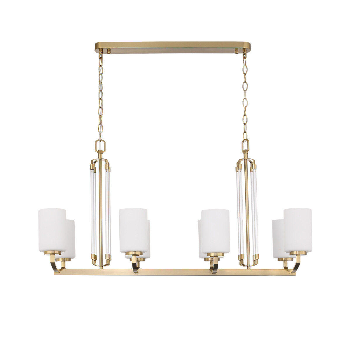 в наличии SL1403.333.08 Люстра подвесная ST-Luce Латунь/Прозрачный E27*8 40W ОПАЛ - купить в интернет-магазине Светильники Торг