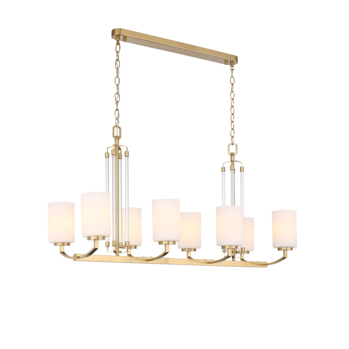 в наличии SL1403.333.08 Люстра подвесная ST-Luce Латунь/Прозрачный E27*8 40W ОПАЛ - купить в интернет-магазине Светильники Торг