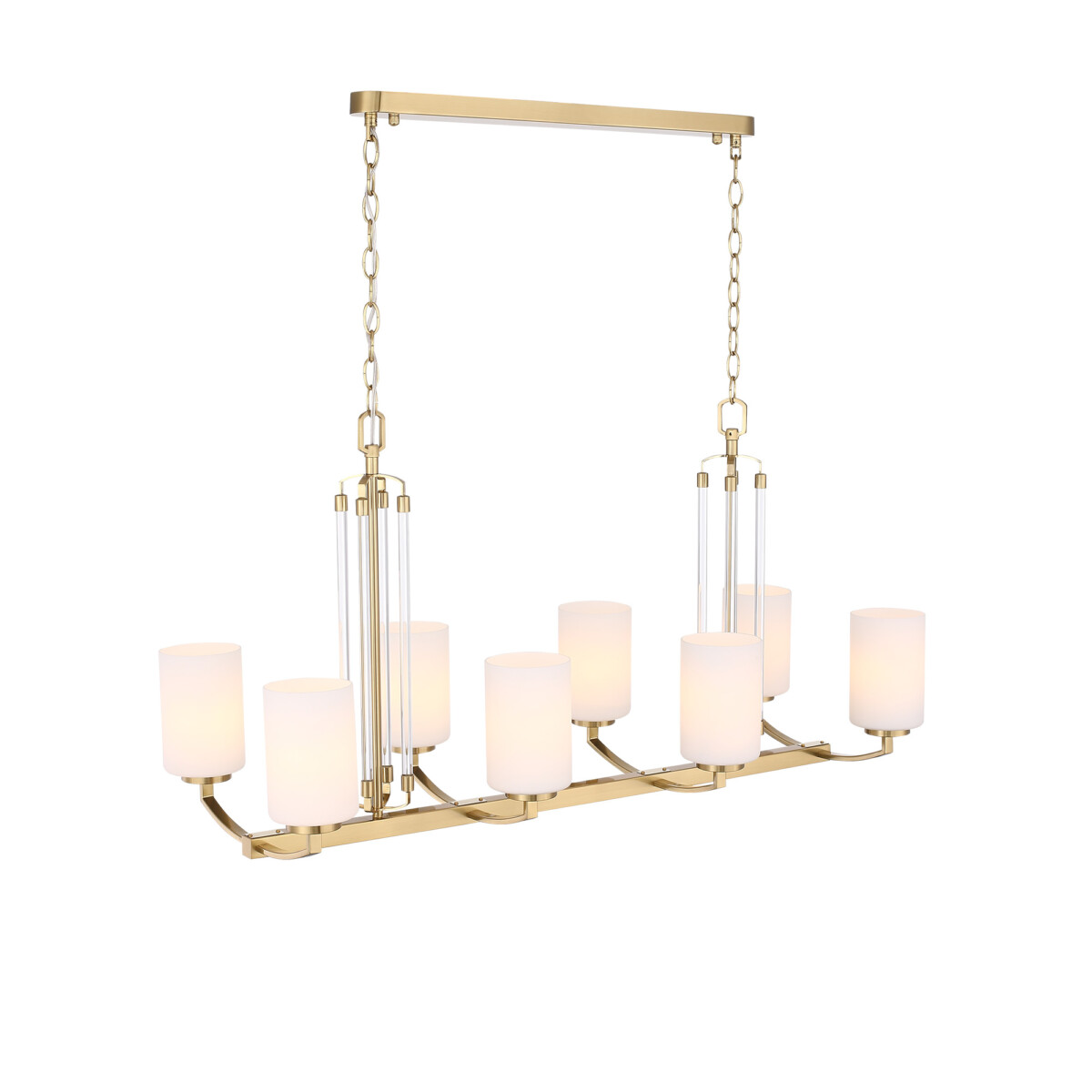 в наличии SL1403.333.08 Люстра подвесная ST-Luce Латунь/Прозрачный E27*8 40W ОПАЛ - купить в интернет-магазине Светильники Торг