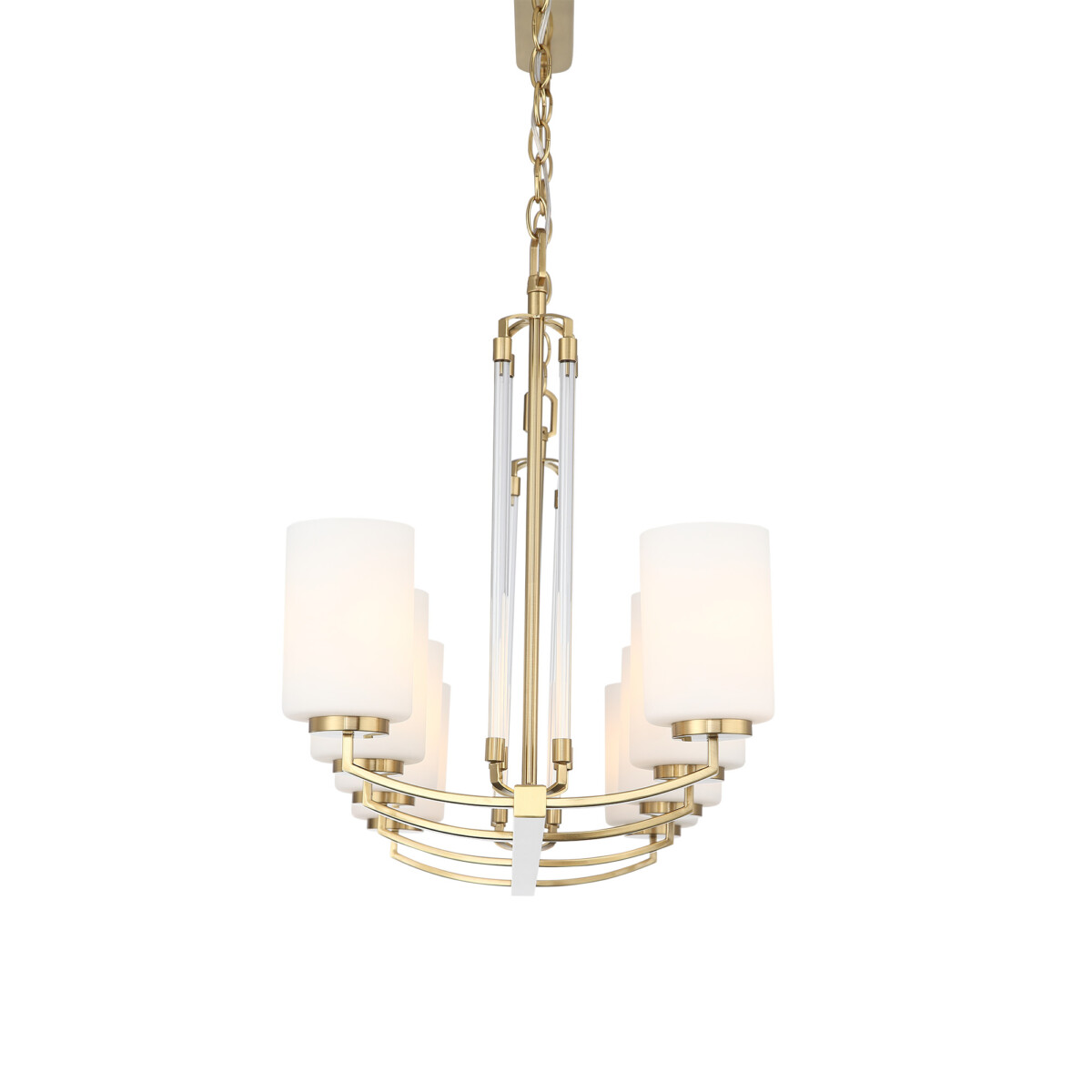 в наличии SL1403.333.08 Люстра подвесная ST-Luce Латунь/Прозрачный E27*8 40W ОПАЛ - купить в интернет-магазине Светильники Торг