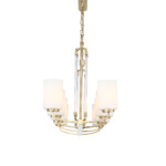 в наличии SL1403.333.08 Люстра подвесная ST-Luce Латунь/Прозрачный E27*8 40W ОПАЛ - купить в интернет-магазине Светильники Торг