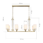 в наличии SL1403.333.08 Люстра подвесная ST-Luce Латунь/Прозрачный E27*8 40W ОПАЛ - купить в интернет-магазине Светильники Торг