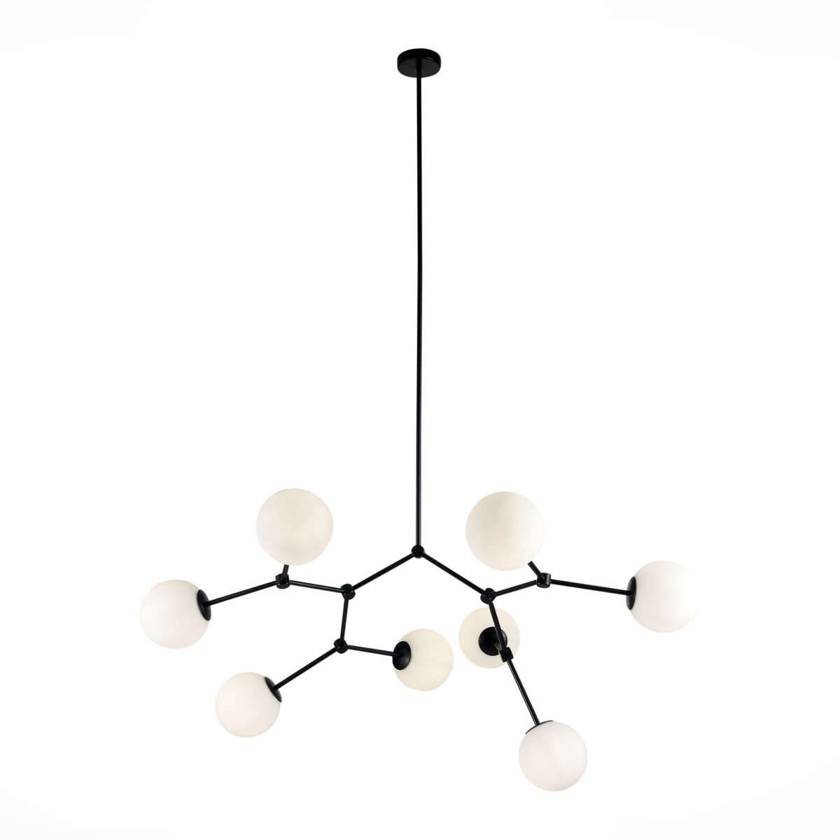 SL1506.403.08 Люстра подвесная ST-Luce Черный/Белый E14 8*40W ЧИЕТИ — изображение 1