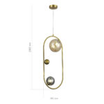 SL1515.303.02 Светильник подвесной ST-Luce Латунь/Янтарный,Дымчатый G9 2*5W 4000K СФЕРА — изображение 4
