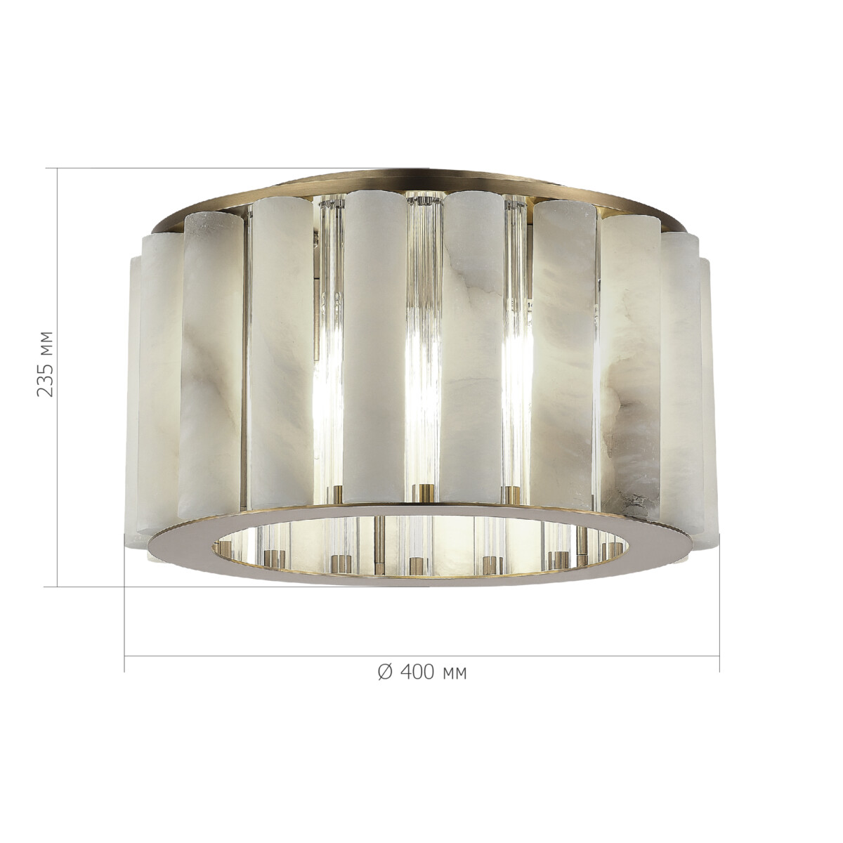 в наличии SL1516.302.06 Светильник потолочный ST-Luce Бронза, Прозрачный/Белый алебастр E14 6*40W ДИЛАЙТ - купить в интернет-магазине Светильники Торг