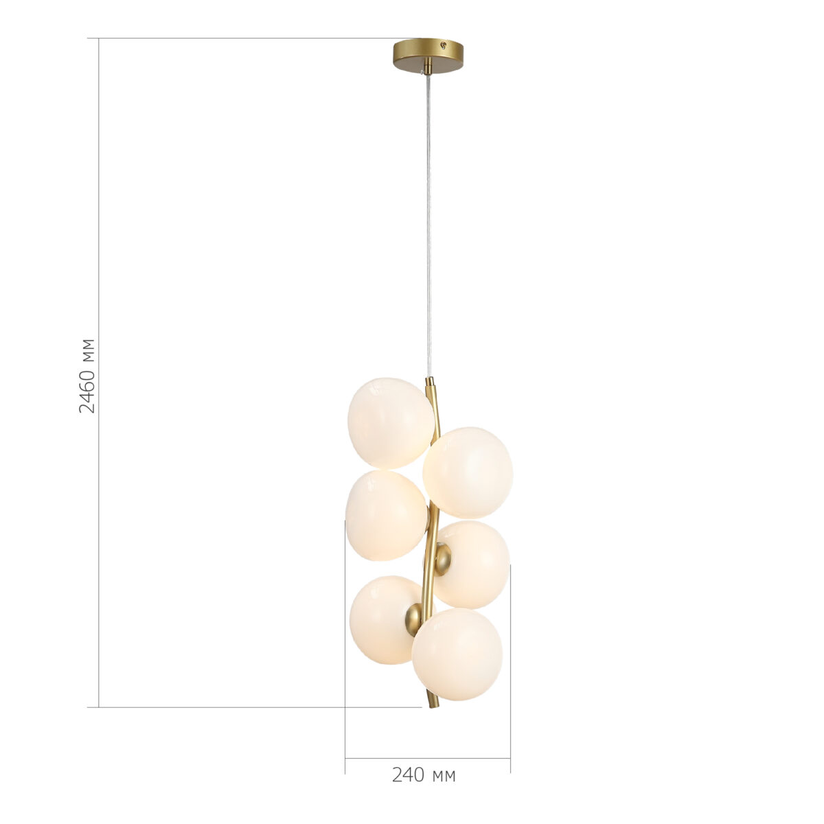 SL1519.303.06 Светильник подвесной ST-Luce Латунь/Белый G9 6*5W 4000K СВЕВЕН — изображение 7