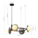 SL1521.403.04 Светильник подвесной ST-Luce Черный/Дымчатый, Белый G9 4*5W 4000K НУН — изображение 4