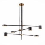 SL1604.432.06 Светильник потолочный ST-Luce Черный, Латунь/Черный LED 6*5W 3000K РОДРИГО — изображение 2