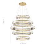 в наличии SL1622.313.05 Люстра подвесная ST-Luce Латунь/Прозрачный LED 1*285W 4000K ТИВОЛИ - купить в интернет-магазине Светильники Торг