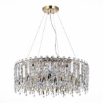 в наличии SL1655.203.08 Люстра подвесная ST-Luce Золотистый/Прозрачный E14 8*40W ДЕЗИО - купить в интернет-магазине Светильники Торг