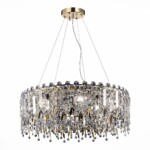 в наличии SL1655.203.08 Люстра подвесная ST-Luce Золотистый/Прозрачный E14 8*40W ДЕЗИО - купить в интернет-магазине Светильники Торг