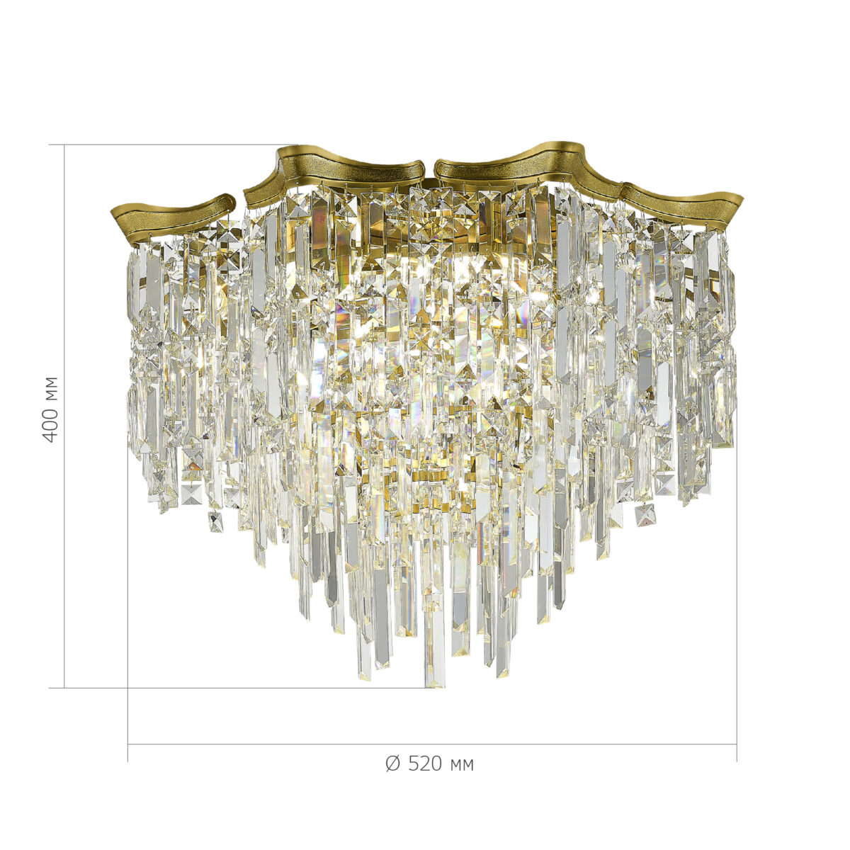 SL1659.302.07 Светильник потолочный ST-Luce Латунь/Прозрачный E14 7*60W ОФЕЛИА — изображение 4