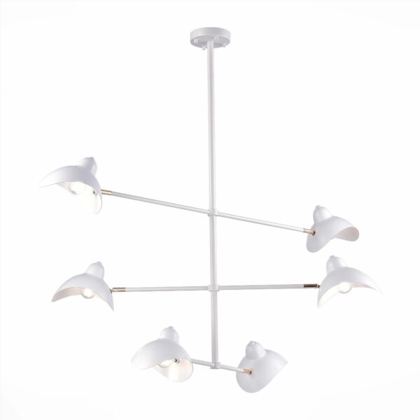 SL1801.503.06 Люстра подвесная ST-Luce Белый/Белый E14 6*60W МИННО