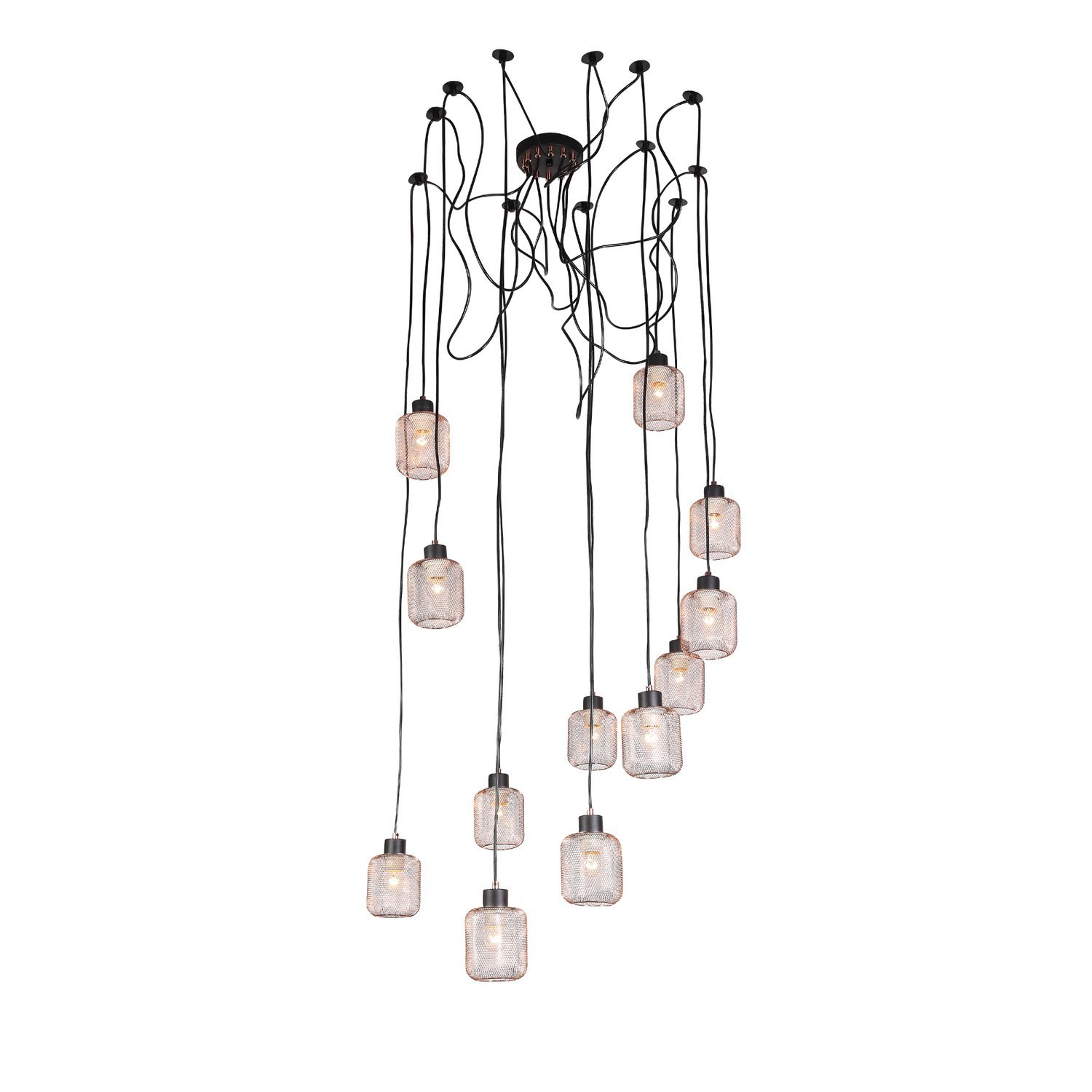 в наличии SL193.303.12 Светильник подвесной Черный/Латунь,Прозрачный E27 12*60W FORTO - купить в интернет-магазине Светильники Торг