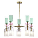 SL2000.202.05 Люстра потолочная ST-Luce Золотистый/Дымчатый E14 5*40W ДЖЕА