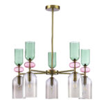 SL2000.202.05 Люстра потолочная ST-Luce Золотистый/Дымчатый E14 5*40W ДЖЕА — изображение 2