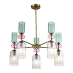 SL2000.202.05 Люстра потолочная ST-Luce Золотистый/Дымчатый E14 5*40W ДЖЕА — изображение 3