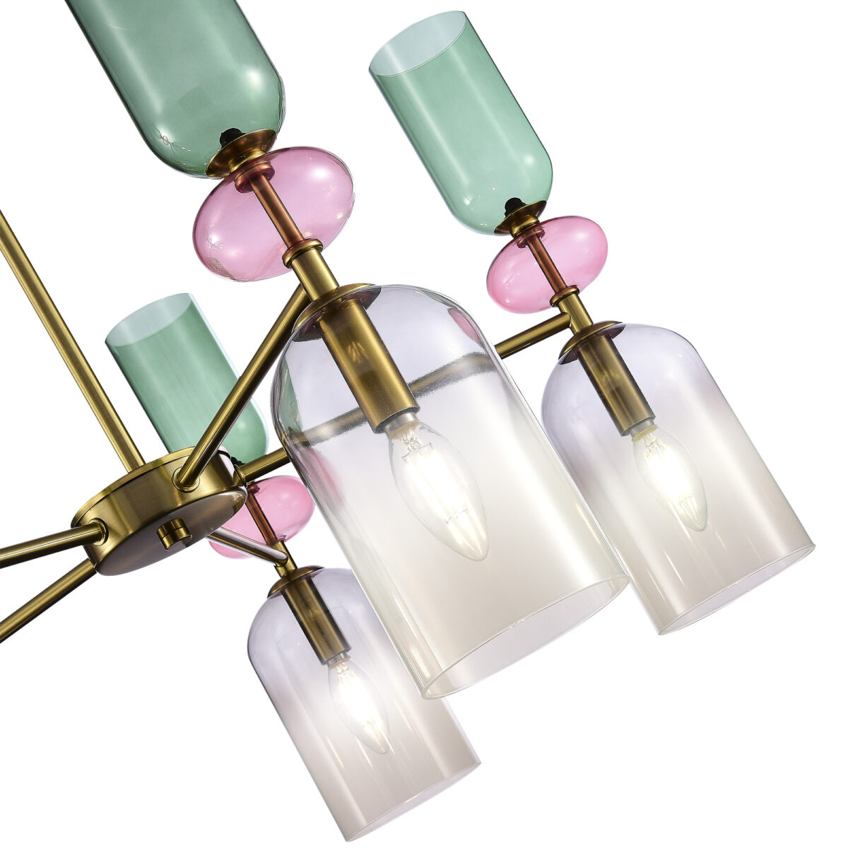 SL2000.202.05 Люстра потолочная ST-Luce Золотистый/Дымчатый E14 5*40W ДЖЕА — изображение 4