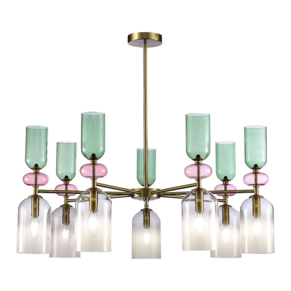 SL2000.202.07 Люстра потолочная ST-Luce Золотистый/Дымчатый E14 7*40W ДЖЕА