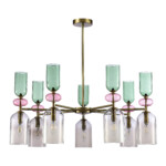 SL2000.202.07 Люстра потолочная ST-Luce Золотистый/Дымчатый E14 7*40W ДЖЕА — изображение 2