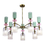 SL2000.202.07 Люстра потолочная ST-Luce Золотистый/Дымчатый E14 7*40W ДЖЕА — изображение 3