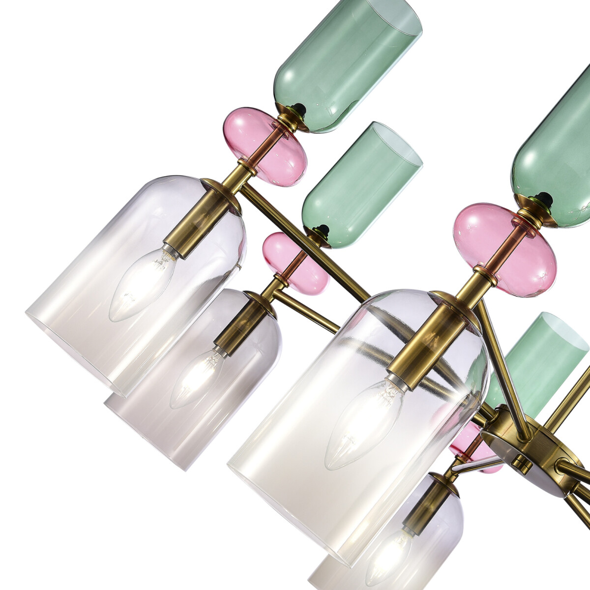 SL2000.202.07 Люстра потолочная ST-Luce Золотистый/Дымчатый E14 7*40W ДЖЕА — изображение 4